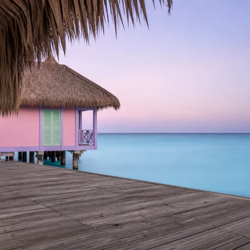 Caribbean huts over the water for refined beachfront elegance in Curaçao